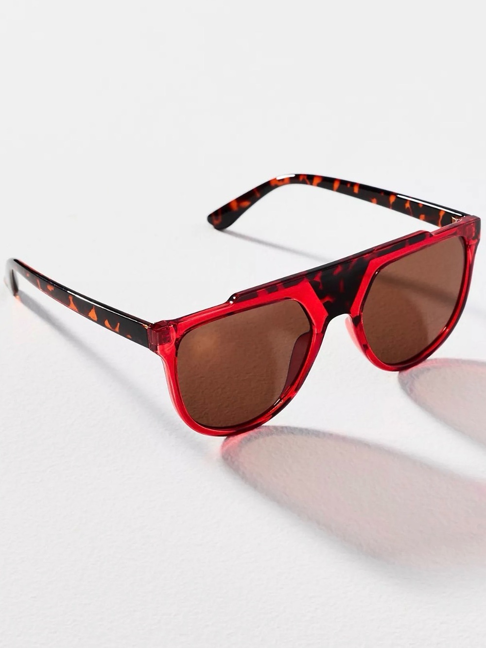 I-Sea Anthropologie Flat-Top Aviator Polarized Sunglasses Tortoiseshell - Picture 3 of 8